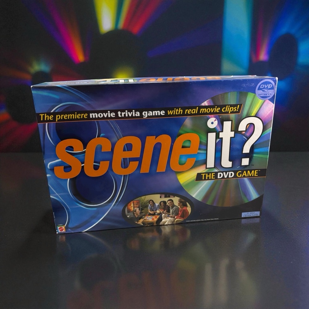Mattel Scene It? The DVD Board Game Movie Trivia COMPLETE Age 13 & Up Real Movie